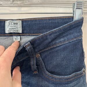Women's J Crew Curvy Toothpick Denim Size 25
